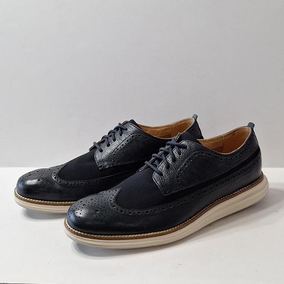 Cole Haan Men\'s Preppy Whiskey Navy Leather Tucker Oxford II Shoes Size 8.5 main image 9
